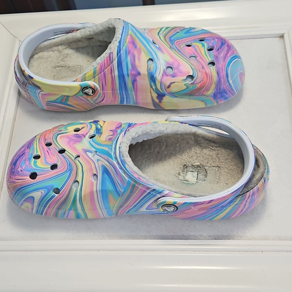 Crocs Baya Lined Multicolor Unisex Clogs Men's 8/ Women's 10 - Picture 7 of 7